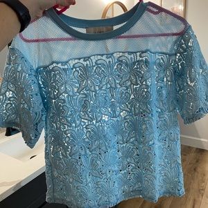 Blue Lace Top